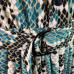 topshop python pleated shirt dress